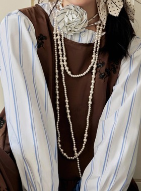 Shiitake1.2米长款珍珠项链