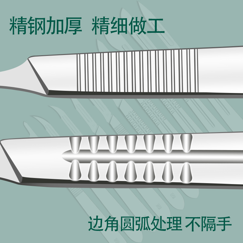 精钢不锈钢刀柄手术3号11号刀片手术4号23号碳钢12号25号22号15号-图2