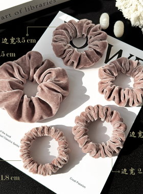 复小鹿发圈真丝丝绒法式大肠发圈