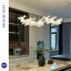 Italian designer ginkgo leaf chandelier living room dining room bar lamp island dining room art stairwell chandelier