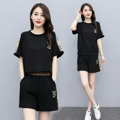 Летние модные шорты для отдыха, комплект, свободный крой, с вышивкой, подходит для подростков