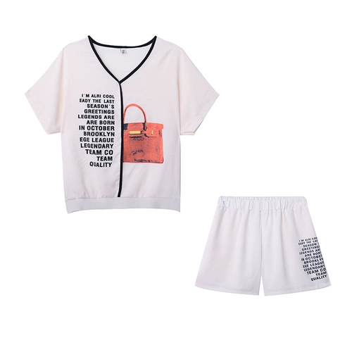 Летний комплект, коллекция 2022, большой размер, подходит для полных девушек, по фигуре, в западном стиле, короткий рукав