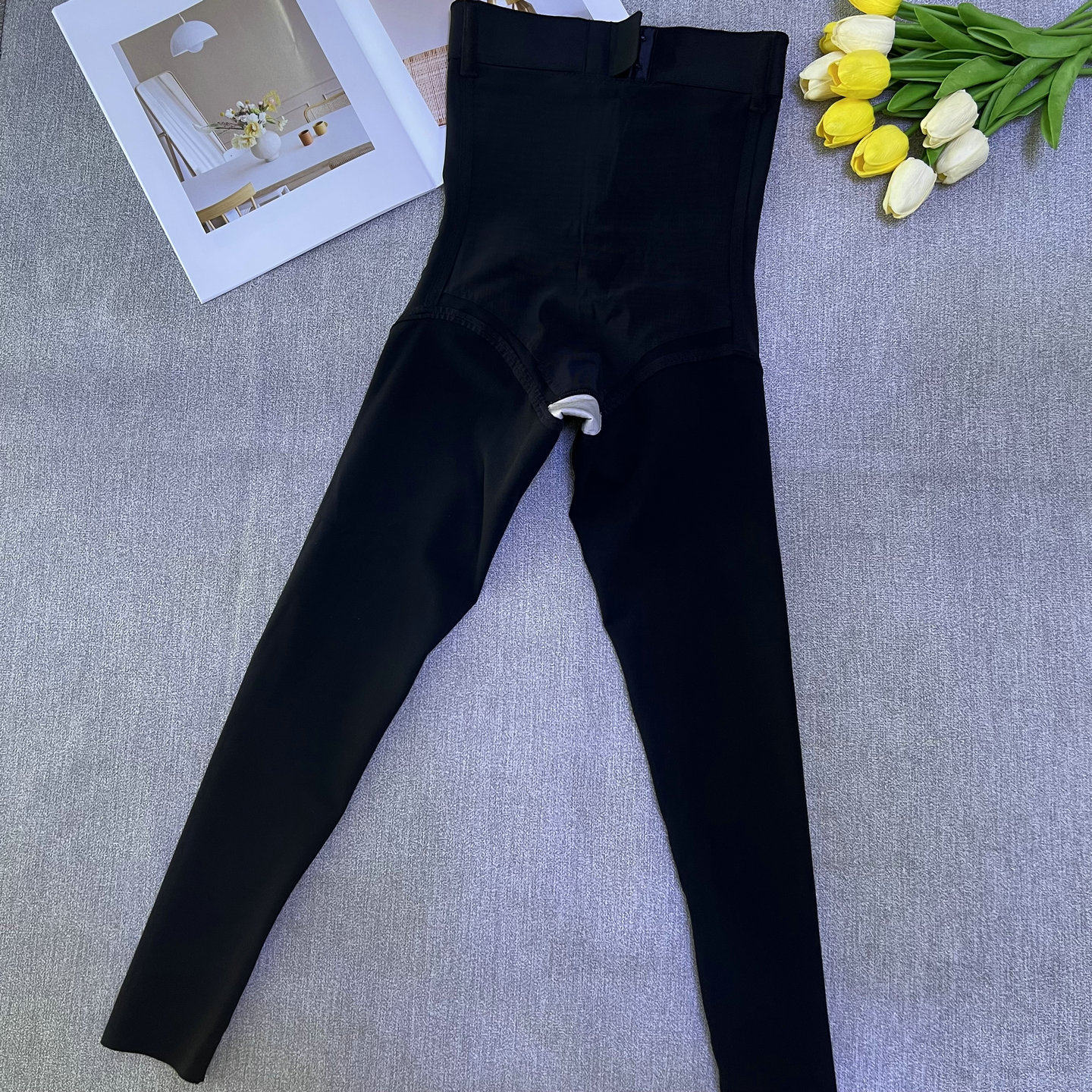 2025新款秋冬拉链里层磨毛裤子女高腰收腹提臀塑身美体裤打底长裤,淘宝优惠券,粉丝福利购,淘宝优惠卷