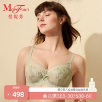 Manneffin full cups ultra-thin large chest display small single layer of soft steel ring support side subbreast bra 20840572