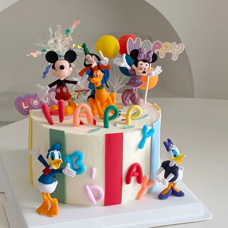 网红米奇米妮儿童生日蛋糕装饰摆件高飞唐老鸭黛丝甜品台装扮配件,淘宝优惠券,粉丝福利购,淘宝优惠卷