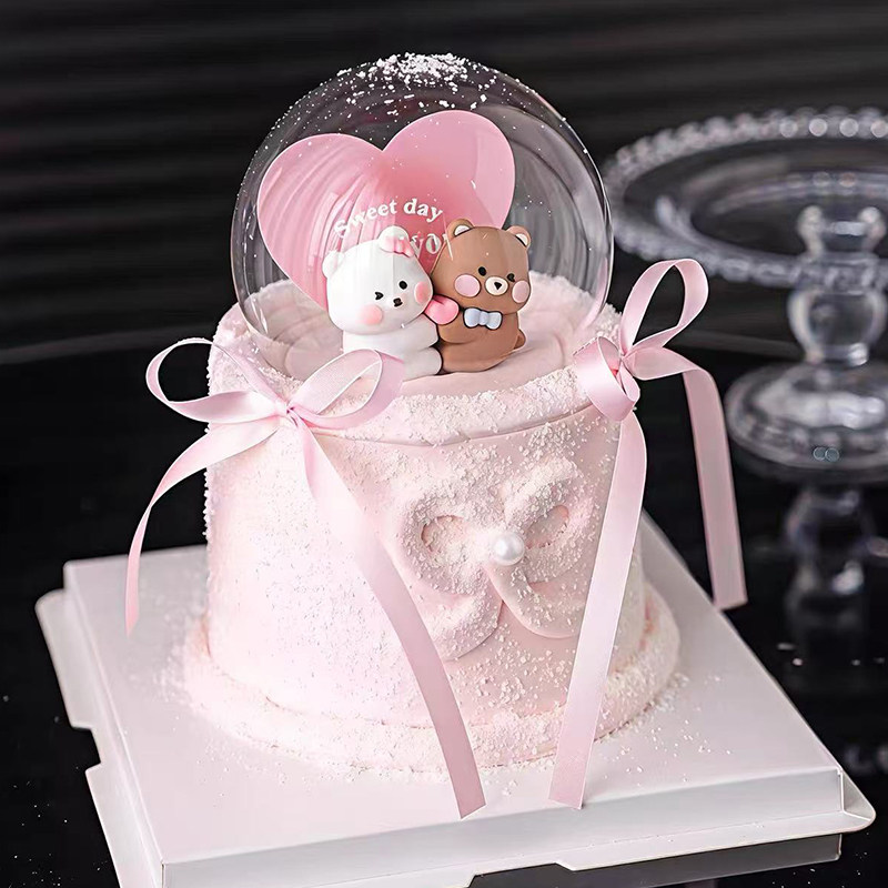2.14情人节氛围感水晶球爱心抱抱熊蛋糕装饰摆件love卡片装扮插件,淘宝优惠券,粉丝福利购,淘宝优惠卷