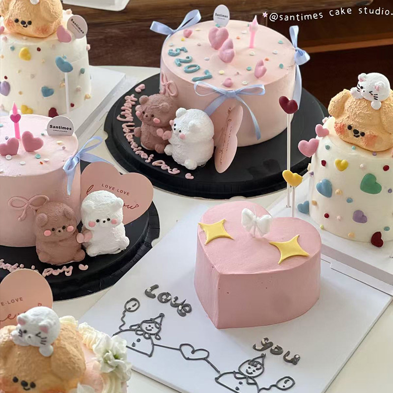 2.14网红情人节叠叠乐爱心抱抱小熊蛋糕装饰摆件love卡片装扮插件,淘宝优惠券,粉丝福利购,淘宝优惠卷