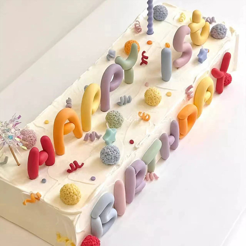 网红ins风软胶彩色字母happy蛋糕装饰儿童男孩女孩生日烘焙台插件,淘宝优惠券,粉丝福利购,淘宝优惠卷