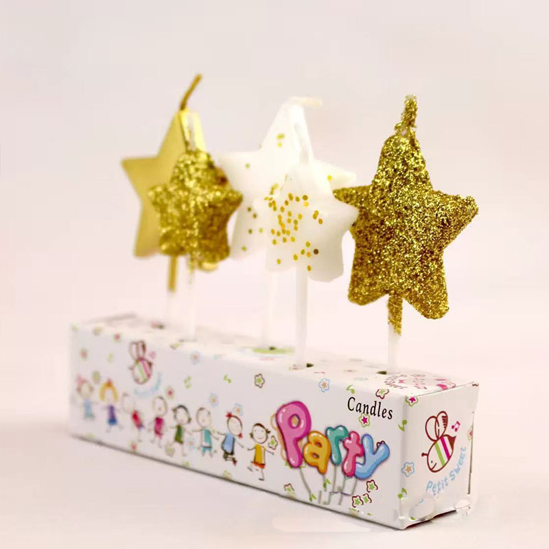 韩系ins氛围感闪粉银色金色五角星蜡烛蛋糕装饰女神生日装扮插件,淘宝优惠券,粉丝福利购,淘宝优惠卷