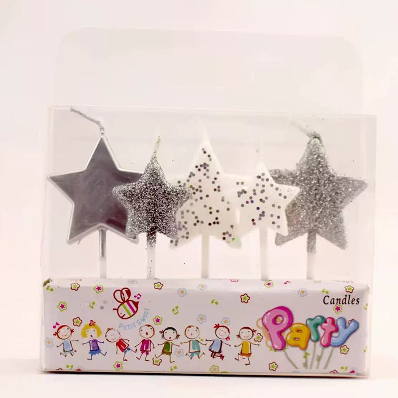韩系ins氛围感闪粉银色金色五角星蜡烛蛋糕装饰女神生日装扮插件,淘宝优惠券,粉丝福利购,淘宝优惠卷