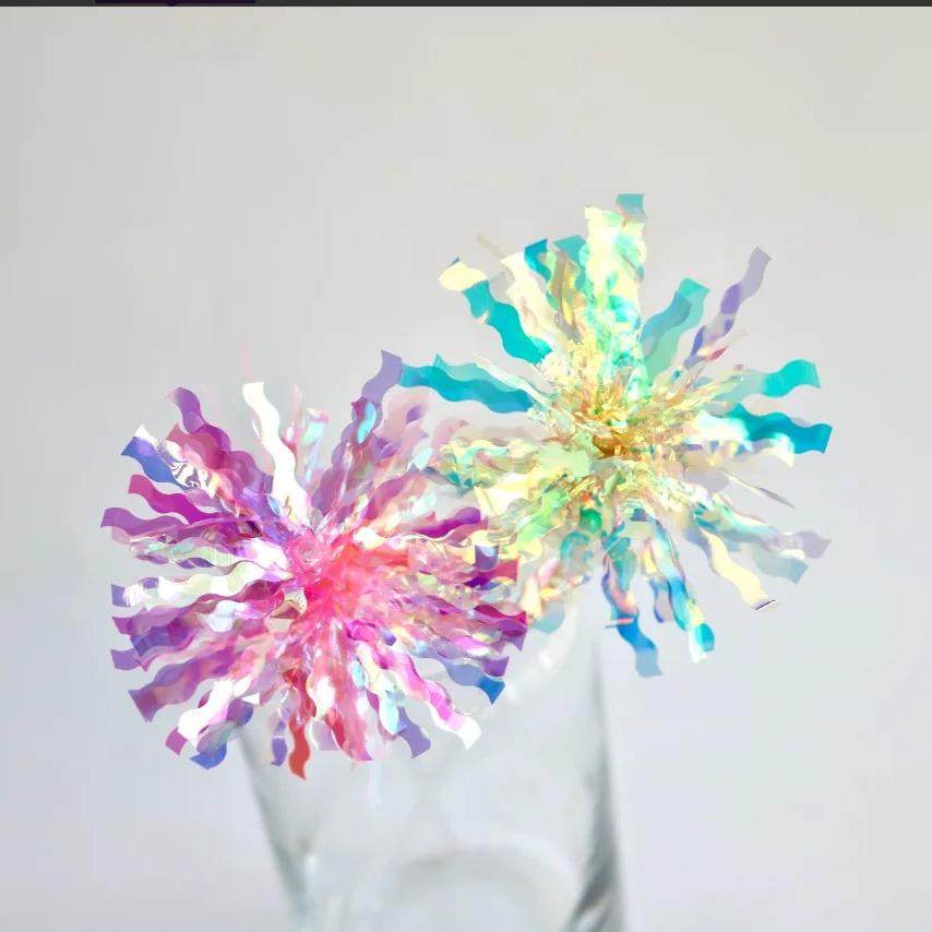 韩国ins风流苏炫彩镭射雨丝蛋糕装饰插件加密款礼花l七彩派对装扮,淘宝优惠券,粉丝福利购,淘宝优惠卷