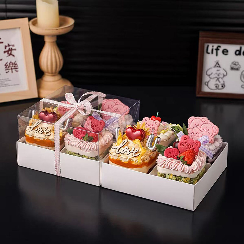 2.14情人节四宫格四拼甜品蛋糕装饰打包盒love我爱你蜡烛装扮摆件,淘宝优惠券,粉丝福利购,淘宝优惠卷