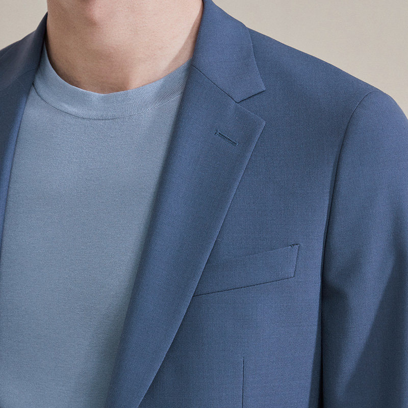 报喜鸟新款男士商务婚庆蓝色西服上衣新郎羊毛两粒扣修身西装外套,淘宝优惠券,粉丝福利购,淘宝优惠卷