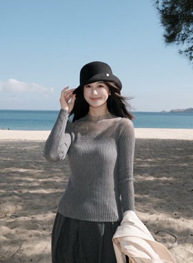 复古黑色卷边羊毛礼帽2026新款千金风帽子女显脸小保暖渔夫帽盆帽