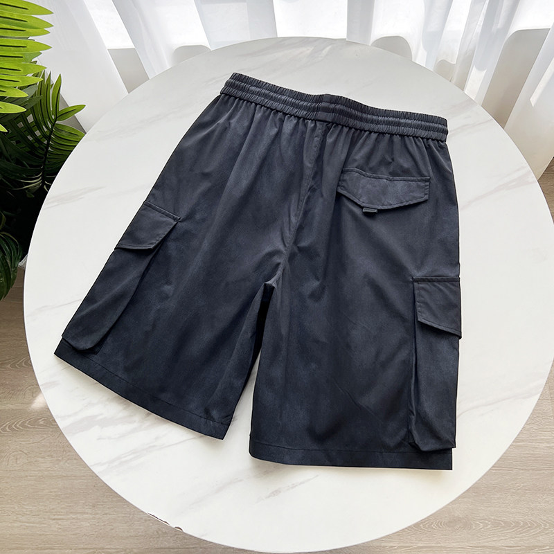 高颜值！日系复古！工装风立体大口袋夏季男士松紧腰直筒宽松短裤,淘宝优惠券,粉丝福利购,淘宝优惠卷