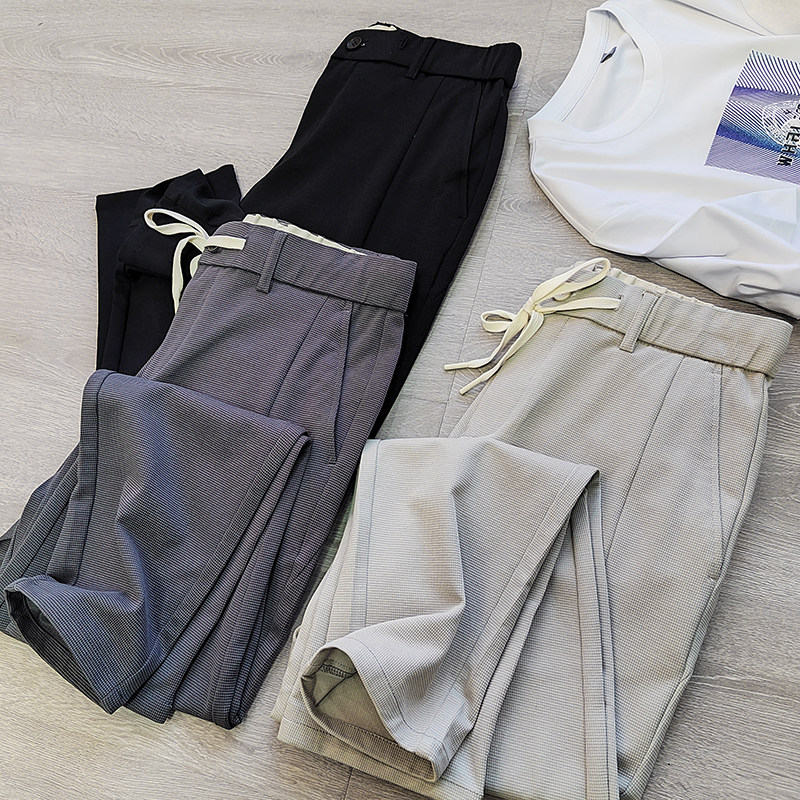 自然垂坠！莱赛尔天丝！2023年男士夏季休闲天丝面料通勤百搭卫裤,淘宝优惠券,粉丝福利购,淘宝优惠卷