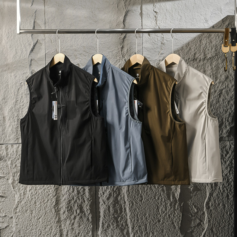 通勤简约2025年春季男女情侣款户外防风立领机能时尚休闲背心马甲,淘宝优惠券,粉丝福利购,淘宝优惠卷