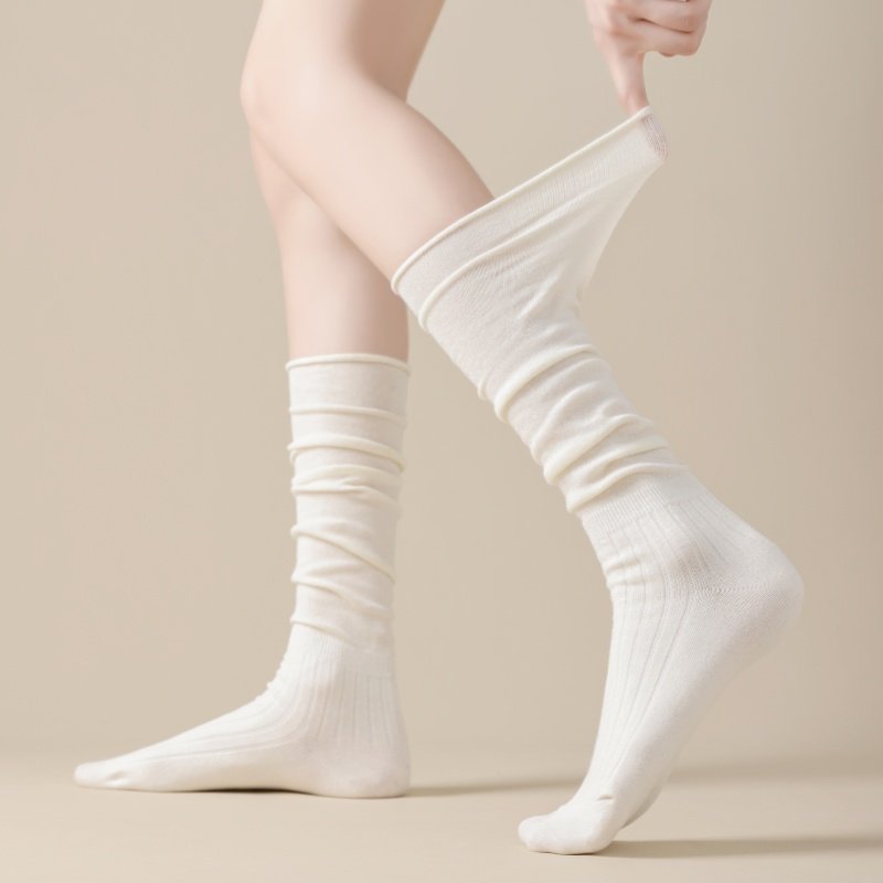 白色小腿袜女春季薄款配长靴灰色美拉德jk防滑修饰腿型堆堆长筒袜,淘宝优惠券,粉丝福利购,淘宝优惠卷