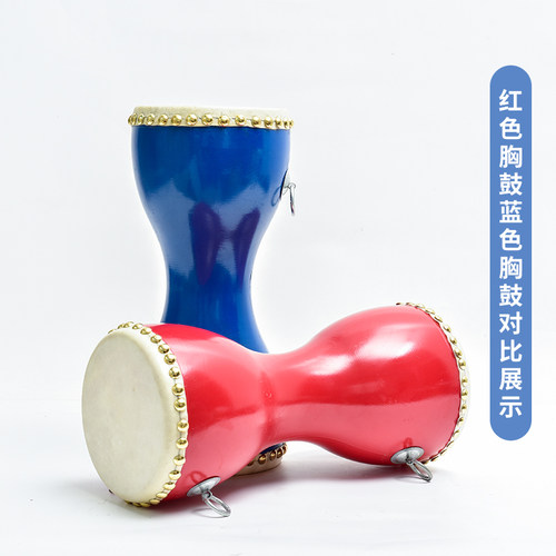 包邮14cm胸鼓成人牛皮细腰鼓广场舞健身道具鼓儿童细腰鼓打击乐器 - 图3