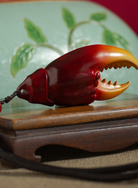 手里有钱手把件抓财螃蟹钳解压品