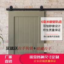 American barn door top loading chandelier hanging wheel hardware track pulley sliding door pushdoor toilet kitchen slide