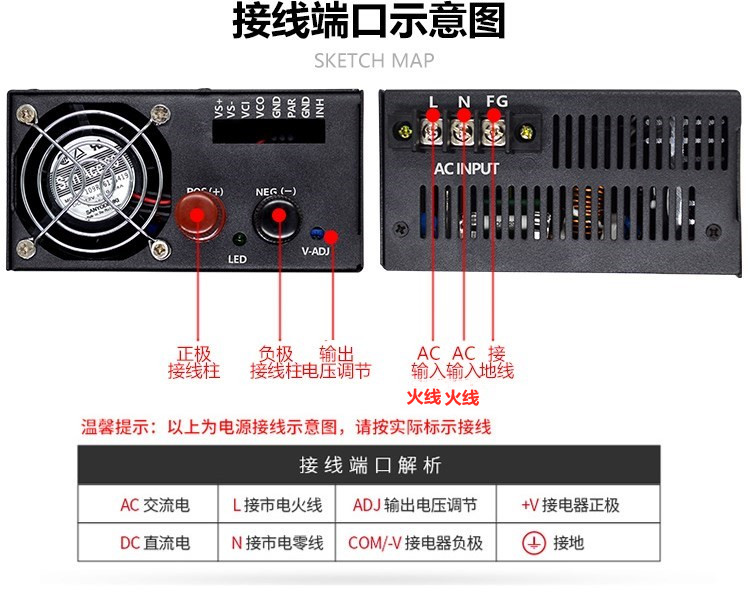 交流380V大功率开关电源1200W1000W1500W转12V24V2000W直流48三相 - 图3