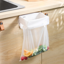 Japanese foldable trash can home cupboard door wall-mounted plastic bag hanging kitchen containing garbage bag bracket