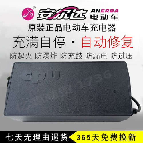 安尔达电动车原装充电器48V60V72V96V108V20Ah方两孔插头新国标头 - 图1
