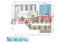 (Xian City) Xian An internet cafe decoration construction cad drawings with effect cad drawings