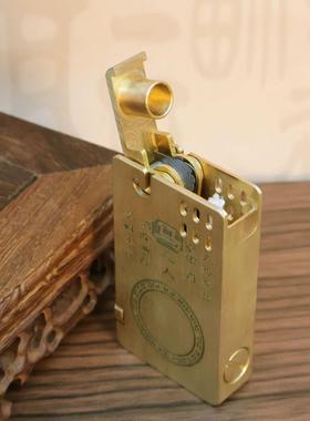 2026黄铜十二生肖八大守护神龙舌打火机个性弹射煤油可制定刻字姓