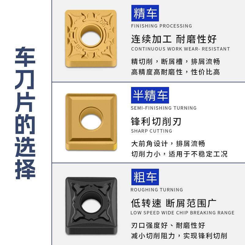 数控刀片四方形钢外圆刀头刀具SNMG150608/12/16粗精车数控刀粒 - 图1