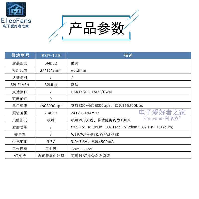 ESP-12E ESP8266串口转WIFI远程无线控制器模块物联网开发板模组-图0