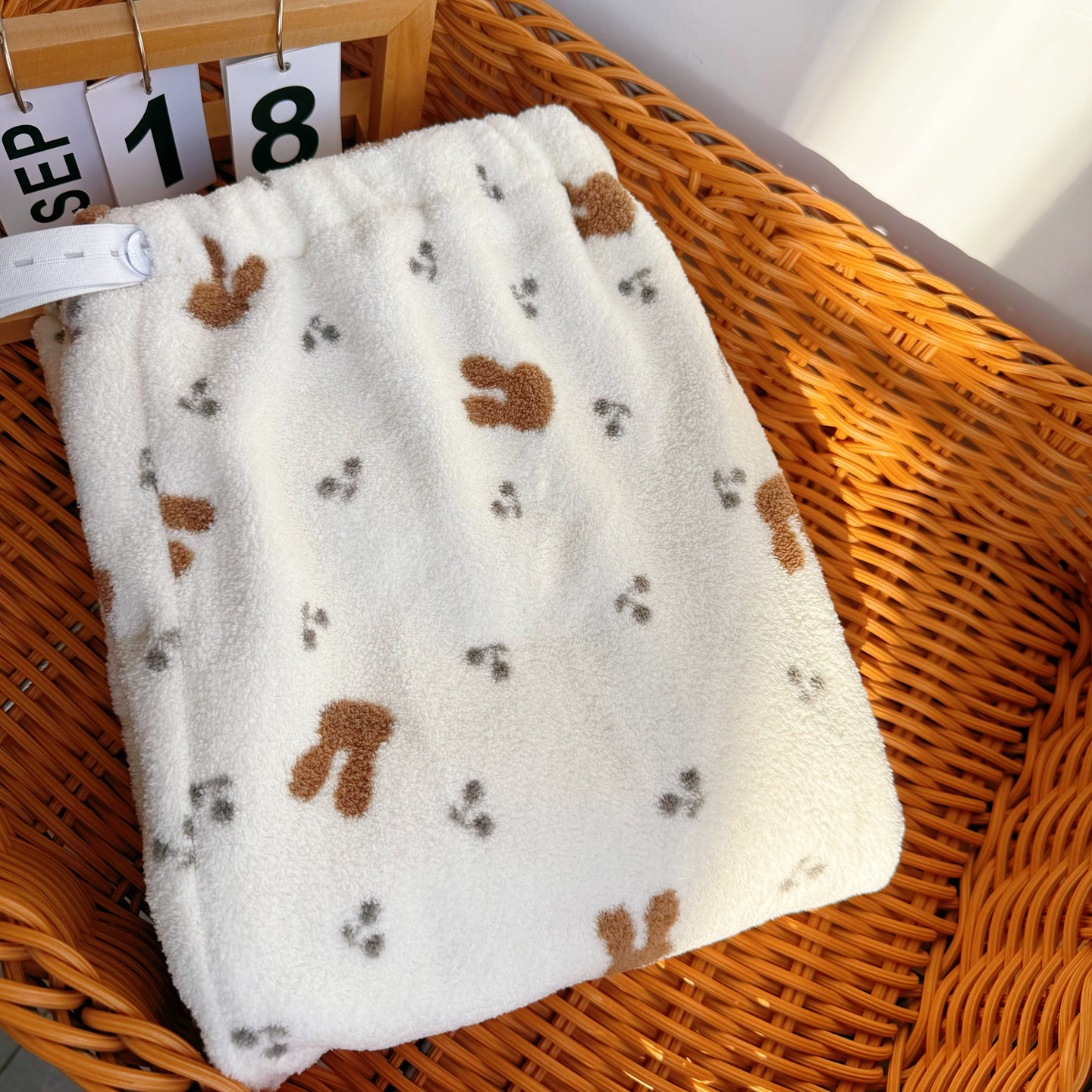 珊瑚绒孕妇睡裤加绒加厚秋冬雪莉碎花高腰可调节家居保暖休闲长裤,淘宝优惠券,粉丝福利购,淘宝优惠卷