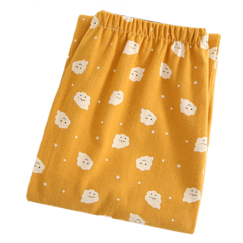 孕妇纯棉磨毛睡裤春秋季腰围可调节宽松休闲印花格子高腰长裤子,淘宝优惠券,粉丝福利购,淘宝优惠卷