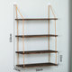 Retro rack storage rack solid wood tea room storage display rack