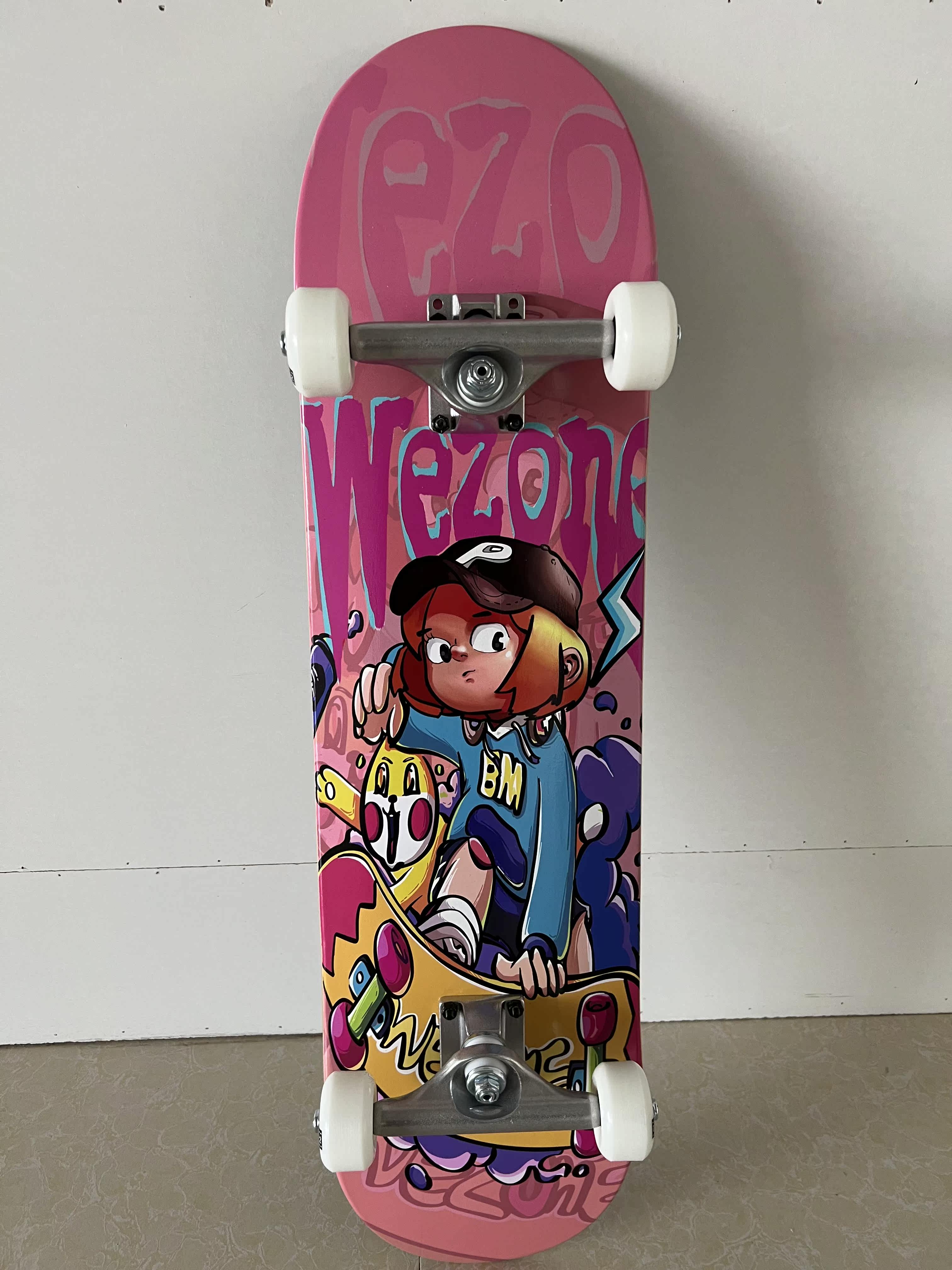 新品 wezone进口加枫 玻纤双翘滑板专业板儿童初学者男女成人刷街