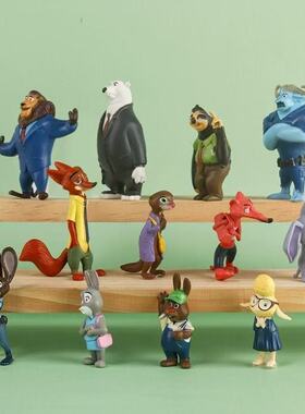 疯狂动物城手办朱迪兔子尼克狐狸闪电牛狮子儿童礼物摆件手办摆件