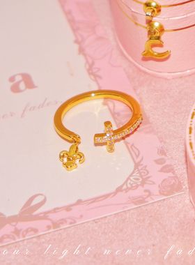 浪漫羽翼～戒指小众尾戒浪漫美式戒指