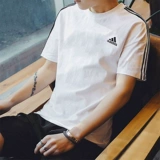 Adidas, летняя спортивная быстросохнущая футболка для спортзала, короткий рукав
