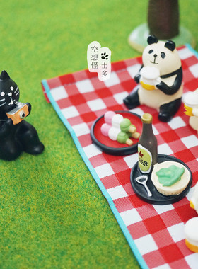 少女心日式风猫咪柴犬创意摆件