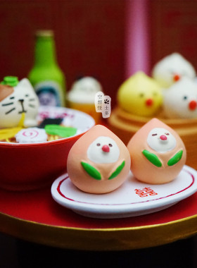 创意中国风熊猫树脂装饰桌面摆件