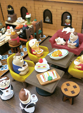 decole微缩面包圣诞货架场景道具