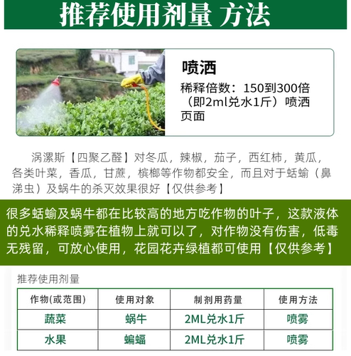四聚乙醛蜗牛杀蜗牛专用药颗粒剂鼻涕虫蛞蝓软体虫杀虫剂菜地 - 图3