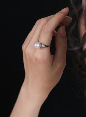 远家淡水爱迪生珍珠开口戒Y-559