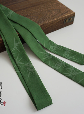 古风竹叶印花汉服发带