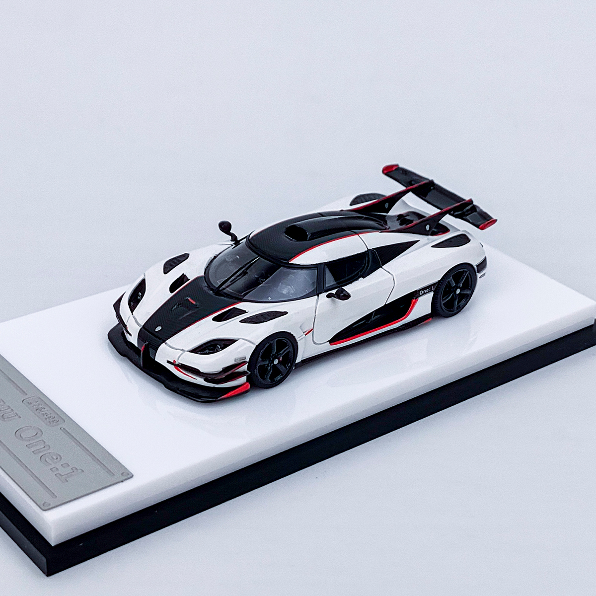 ScaleMini 1:64 柯尼塞格Koenigsegg  白色 合金汽车模型静态摆件 - 图3