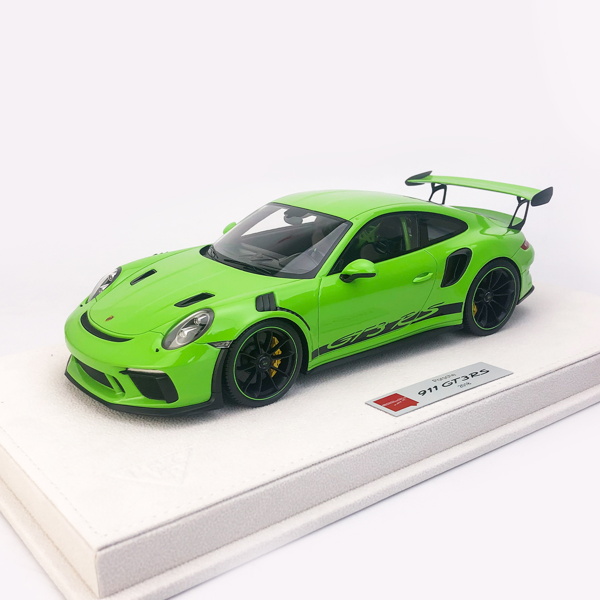 Make Up 1:18保时捷911GT3RS 911.2 2018 gulf限量树脂汽车模型-图0