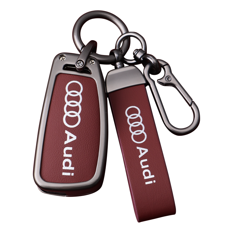 适用奥迪钥匙套2024款Q5L/A4L/A6L/A3/A5/A8/Q7汽车合金外壳 - 图3