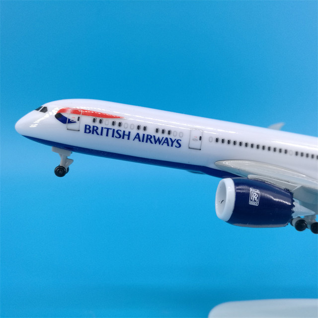 British Airways aircraft model ornament with wheels