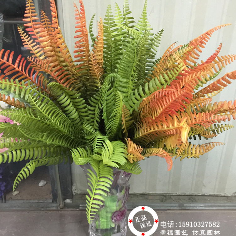 田园仿真假花绿植蕨类植物绿叶装饰胶叶插花配草波斯草蕨草 - 图3